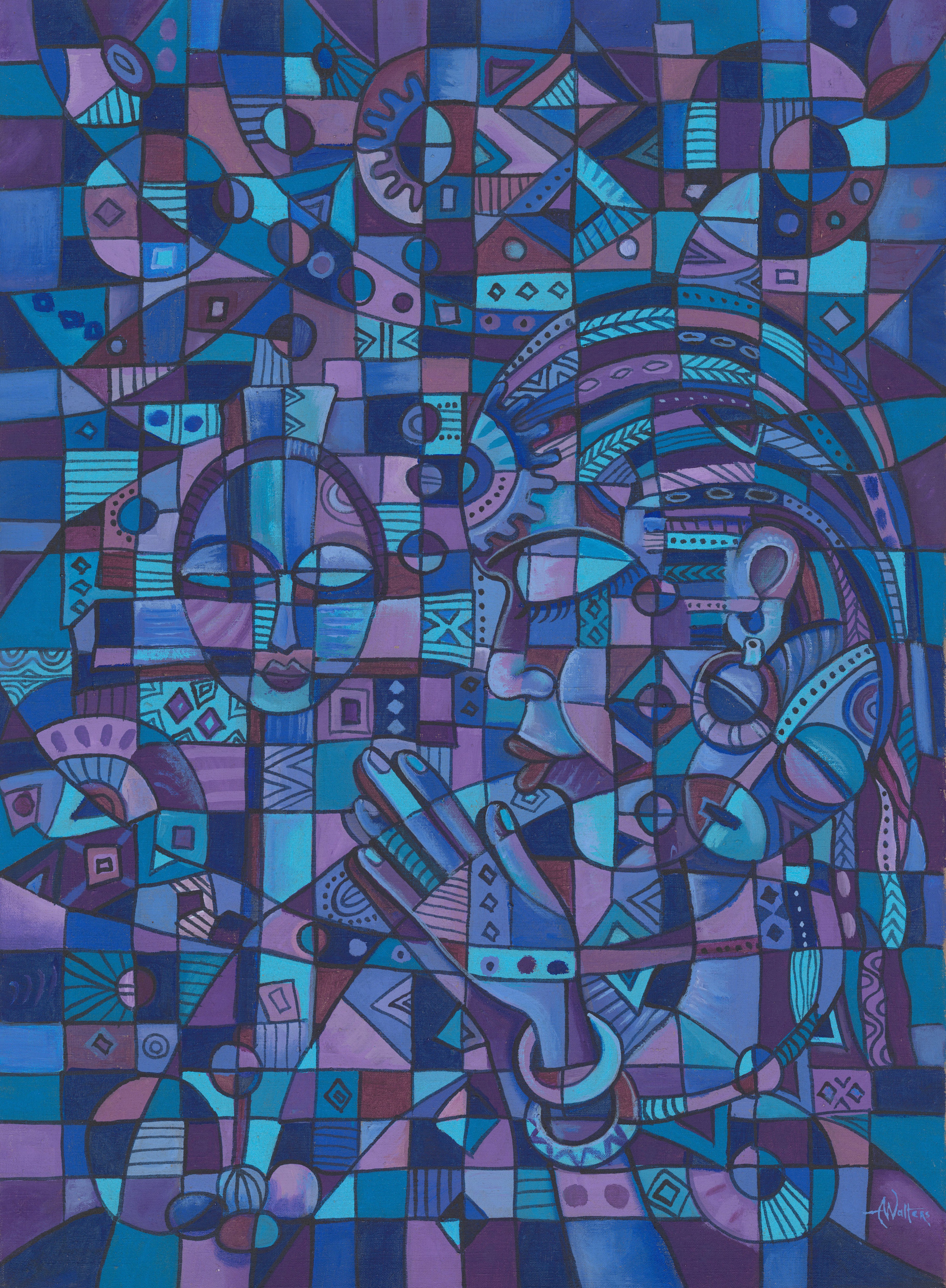 Angu Walters, Prayer IV giclée art print Angu Walters, Prayer IV giclée art print