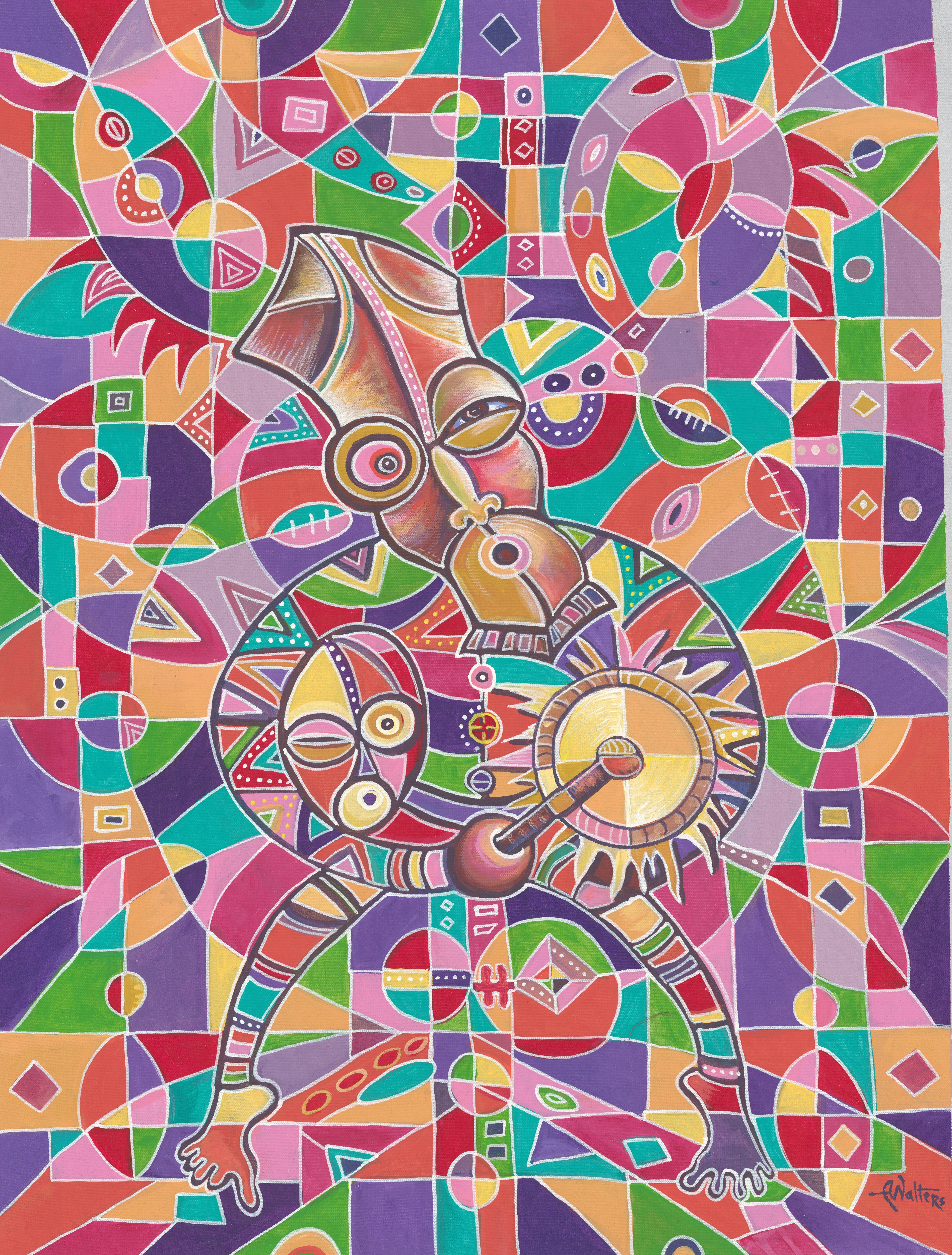 Angu Walters, The Drummer XI giclée art print Angu Walters, The Drummer XI giclée art print
