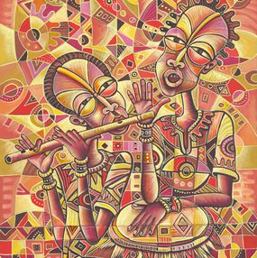 Édition, The Drummer and the Flutist III giclée art print, Angu Walters