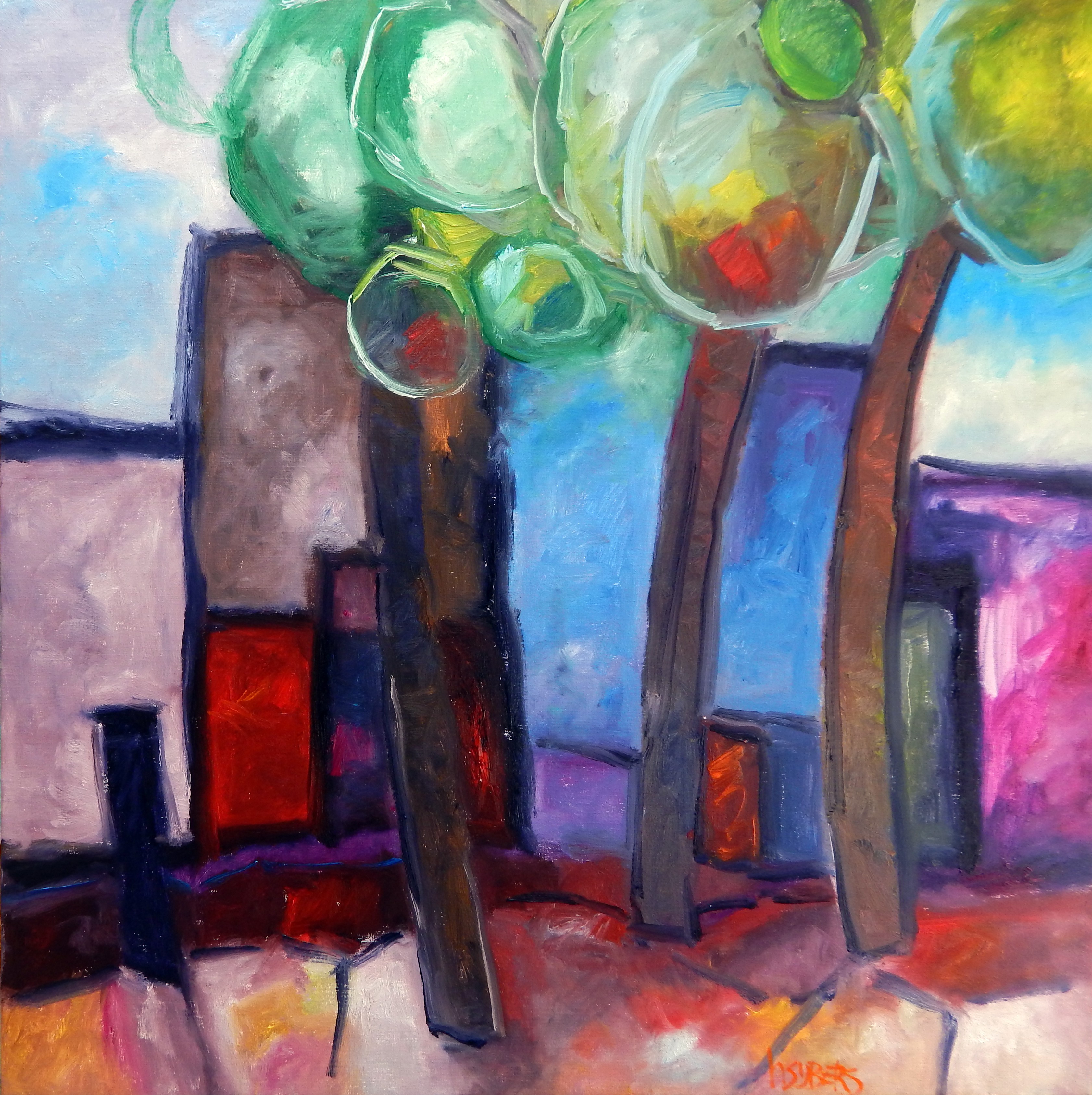 Harrie Sijbers, Trees in the village Harrie Sijbers, Trees in the village