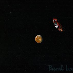 Painting, A Tesla Roadster Drifts By Mars, Pascal Lee