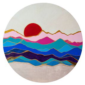 Gemälde, Abstract Sunset, Tamar Mindia