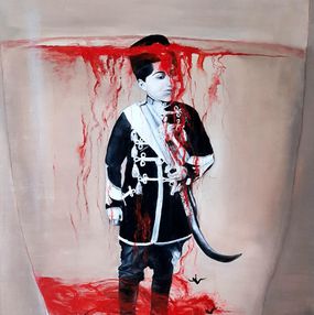 Painting, Trapped, Aziz Anzabi