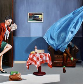 Painting, Le courant d'air, Jean-Jacques Venturini