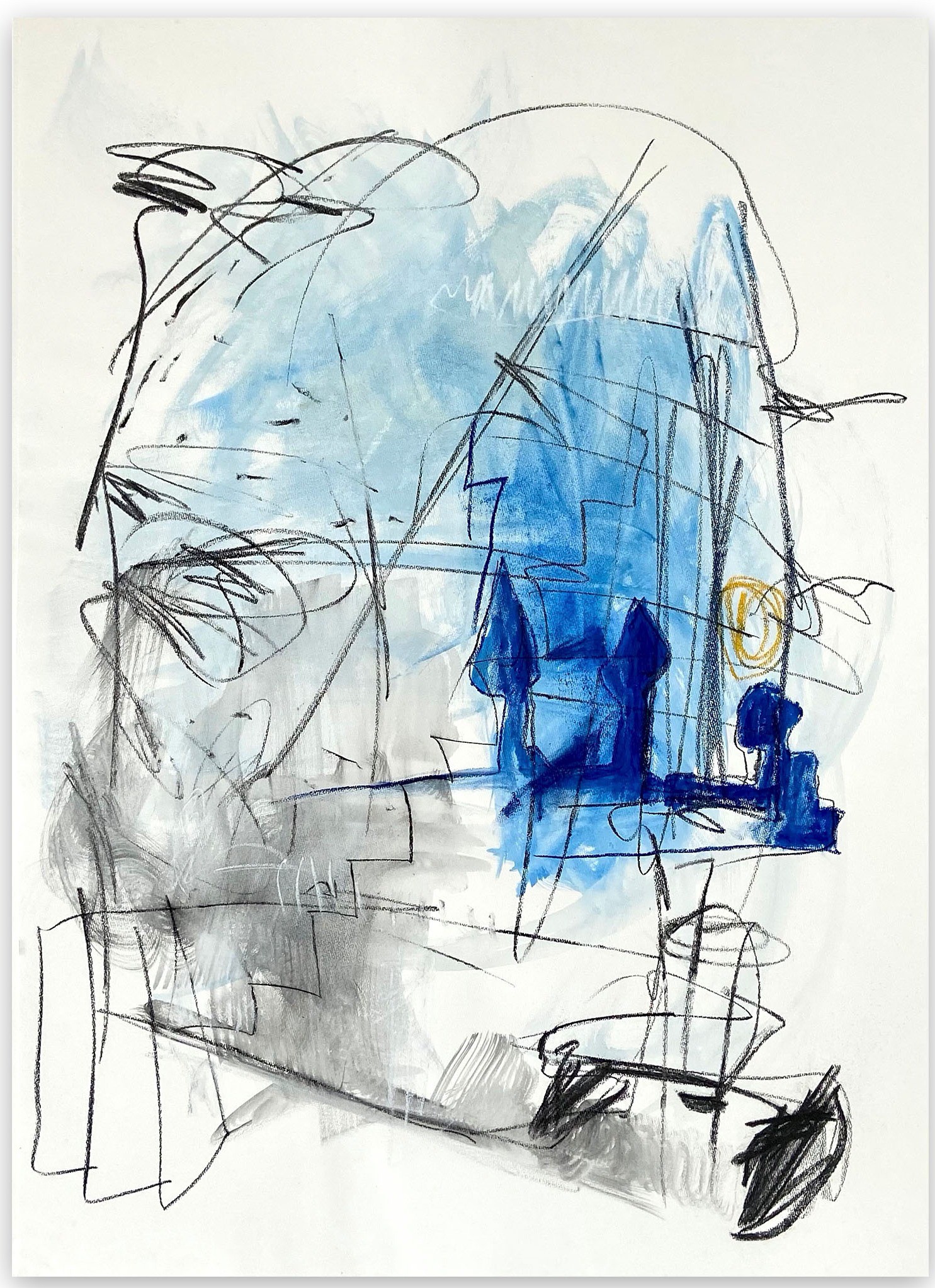 Adrienn Krahl, Blue trees (Abstract painting) Adrienn Krahl, Blue trees (Abstract painting)