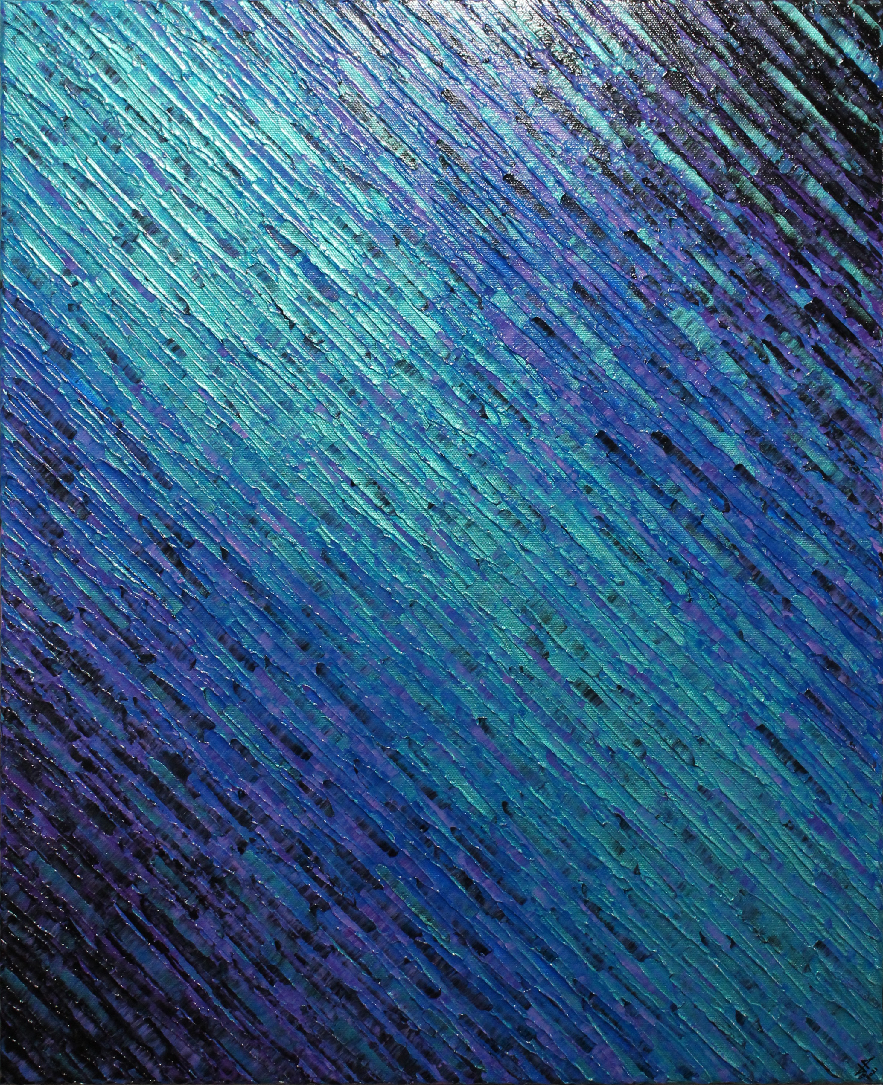 Jonathan Pradillon, Texture Couteau Bleue Iridescente Violette Jonathan Pradillon, Texture Couteau Bleue Iridescente Violette
