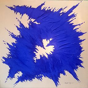 Peinture, Tension bleue K, Patrick Coussot Bex