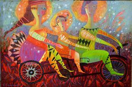 Peinture, Three suns or a trip to autumn, Kateryna Lemesheva