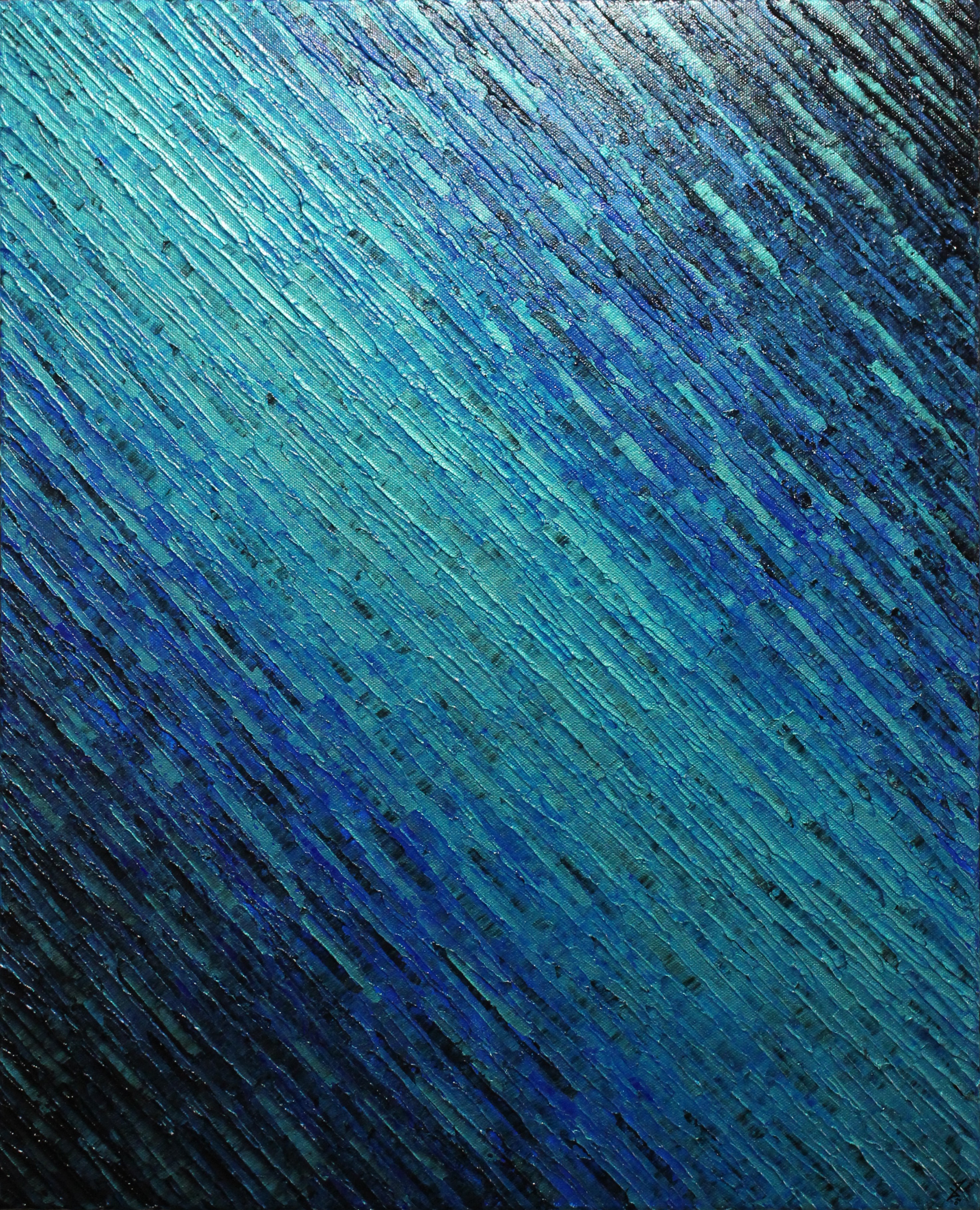 Jonathan Pradillon, Texture couteau bleue iridescente Jonathan Pradillon, Texture couteau bleue iridescente