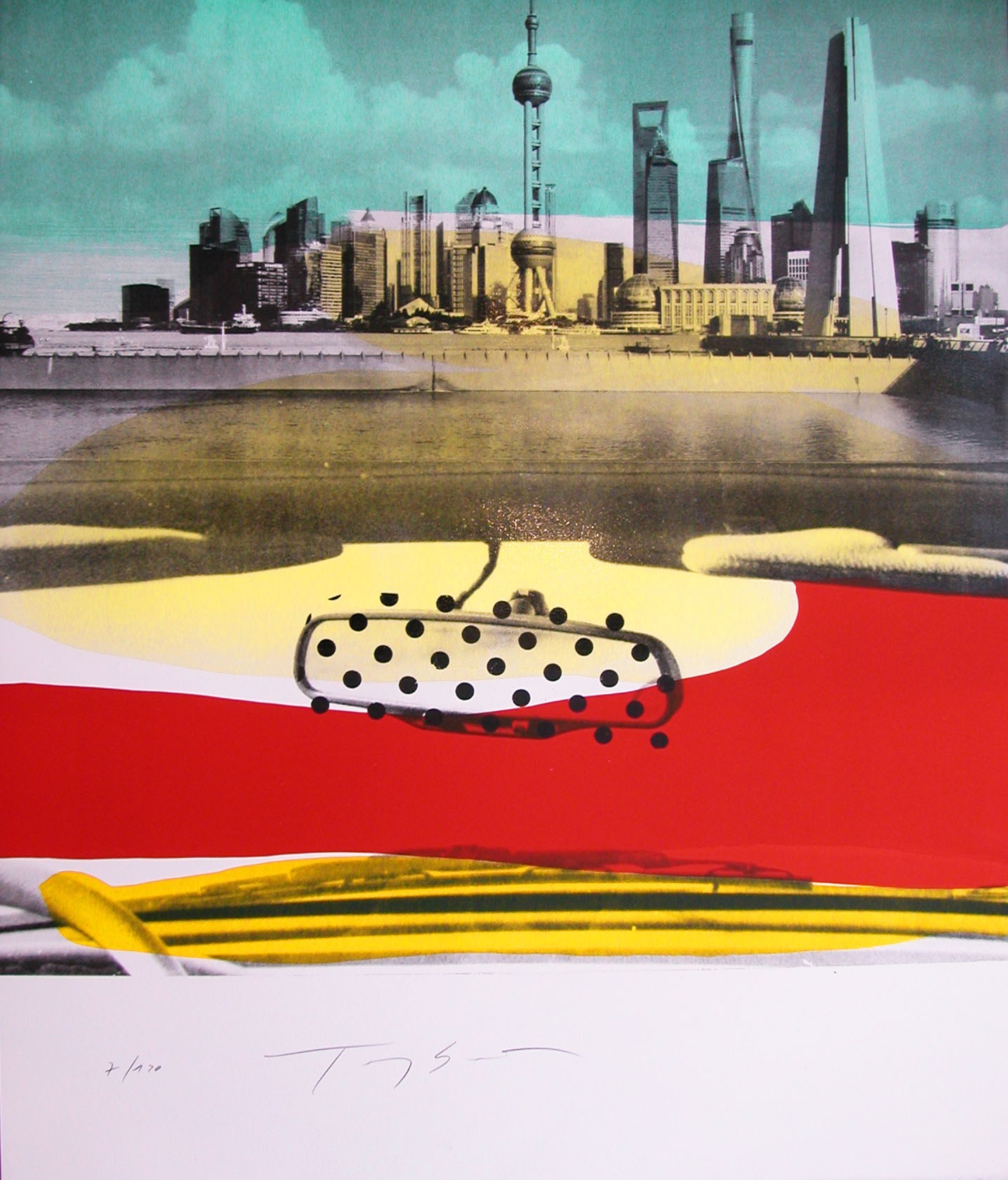 Tony Soulié, Shangaï, lithographie originale Tony Soulié, Shangaï, lithographie originale