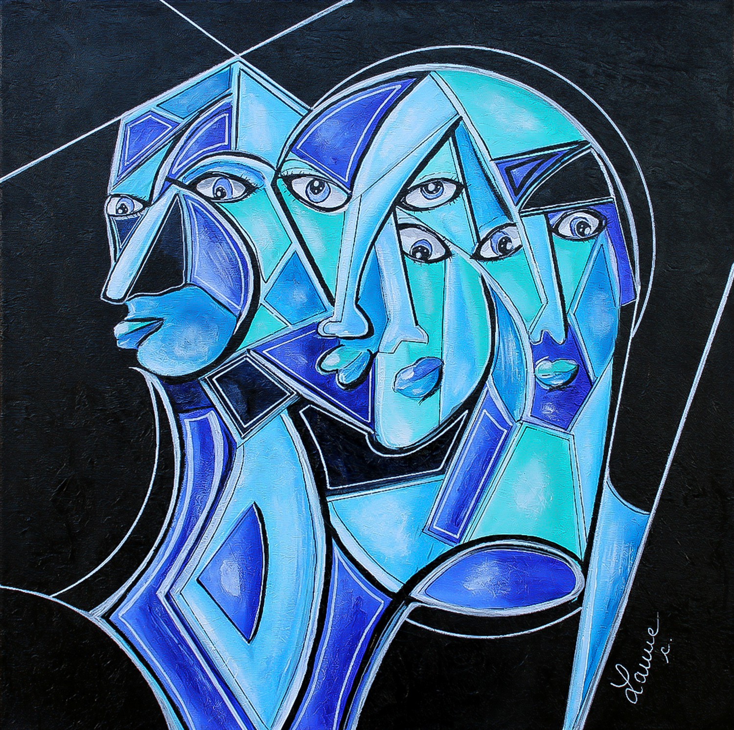 Céline Lanne, Blue Faces Céline Lanne, Blue Faces