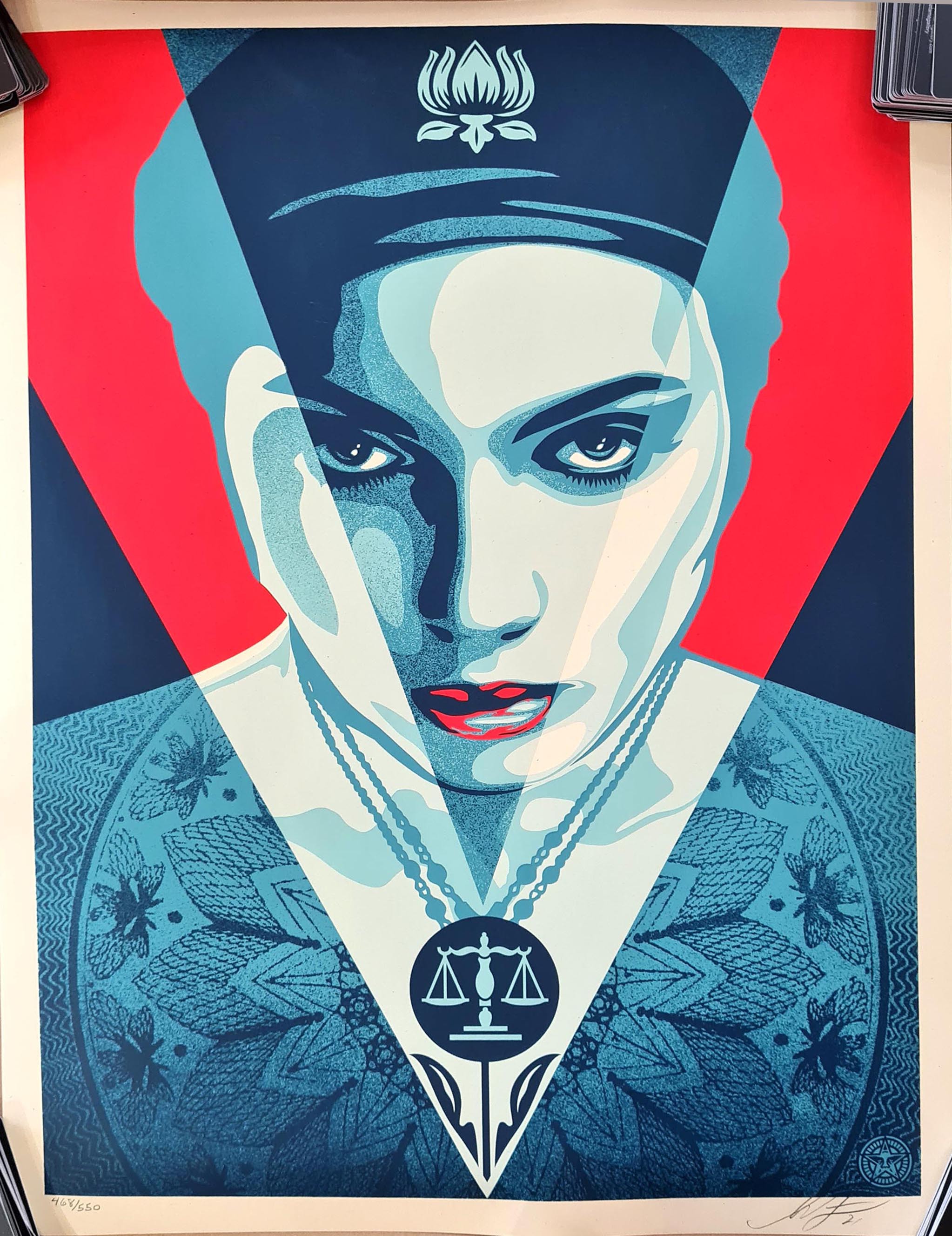 Shepard Fairey (Obey), Justice woman Red Shepard Fairey (Obey), Justice woman Red