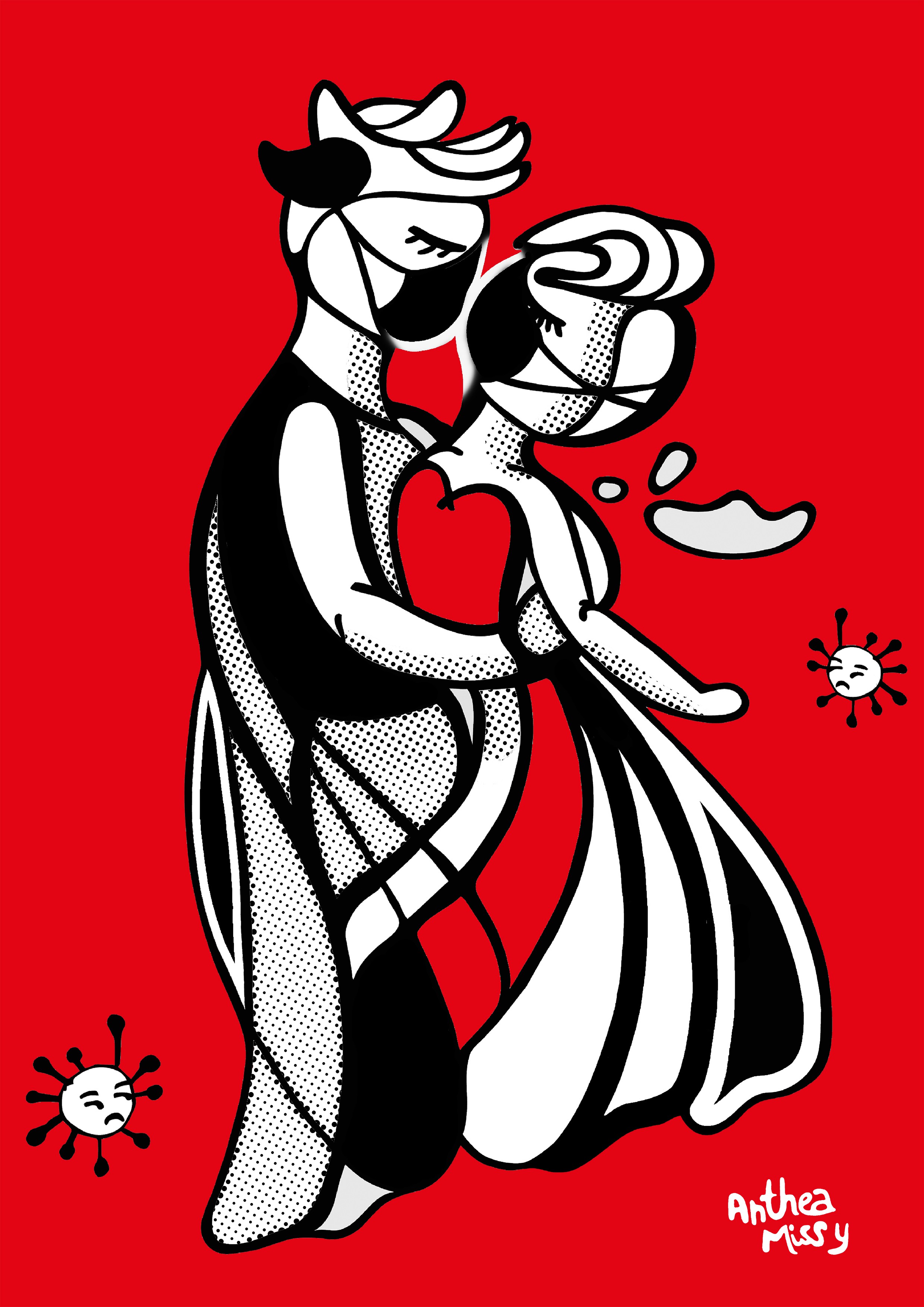 Anthea Missy, Le Bal masqué en rouge et noir Anthea Missy, Le Bal masqué en rouge et noir
