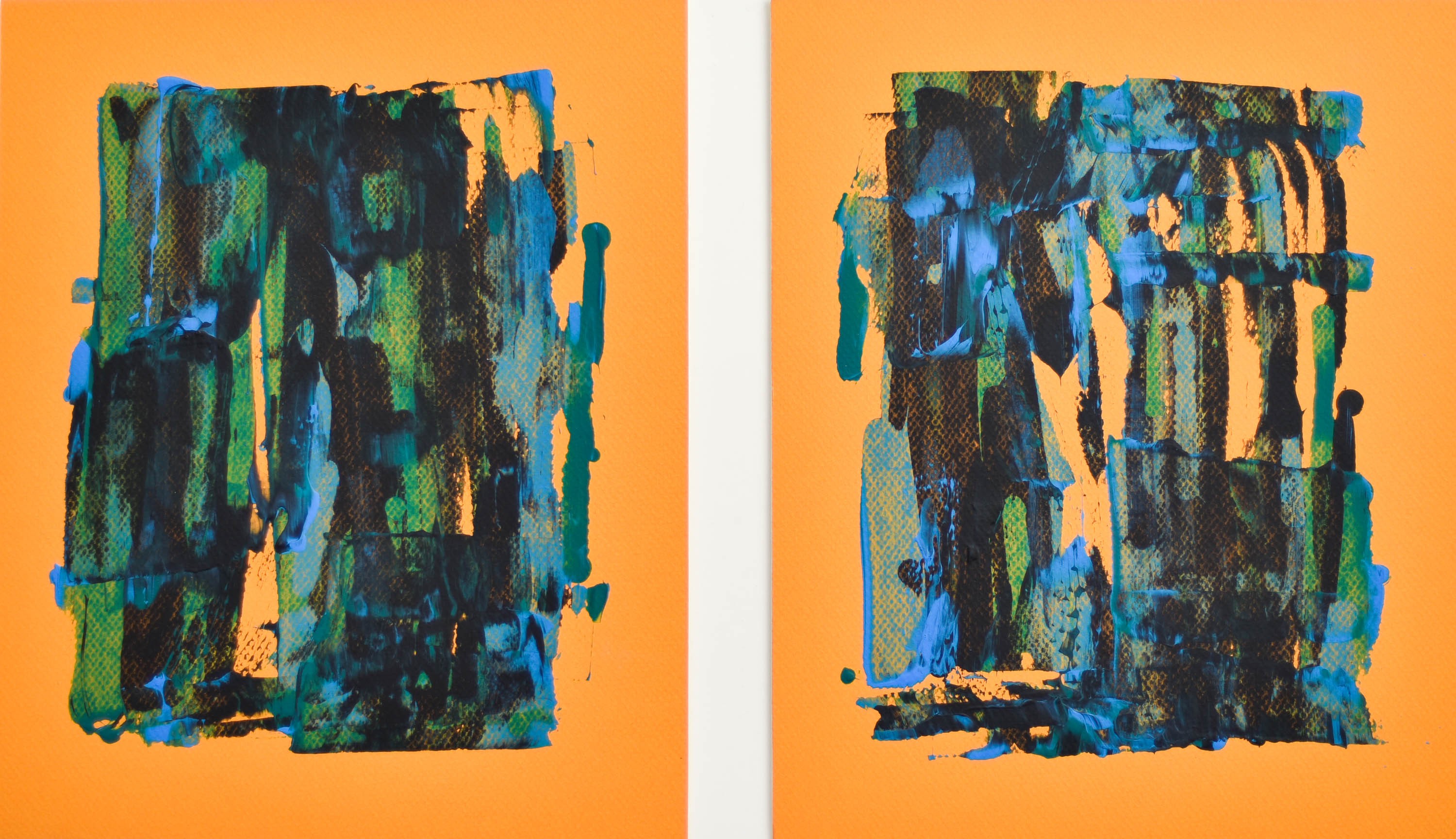Gina Vor, Orange Diptych, Diptyque Orange Gina Vor, Orange Diptych, Diptyque Orange