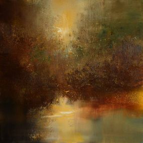 Gemälde, The Pond, A Moment after Sundown, Maurice Sapiro