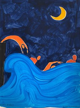 Painting, Night arrival, Waleria Matelska