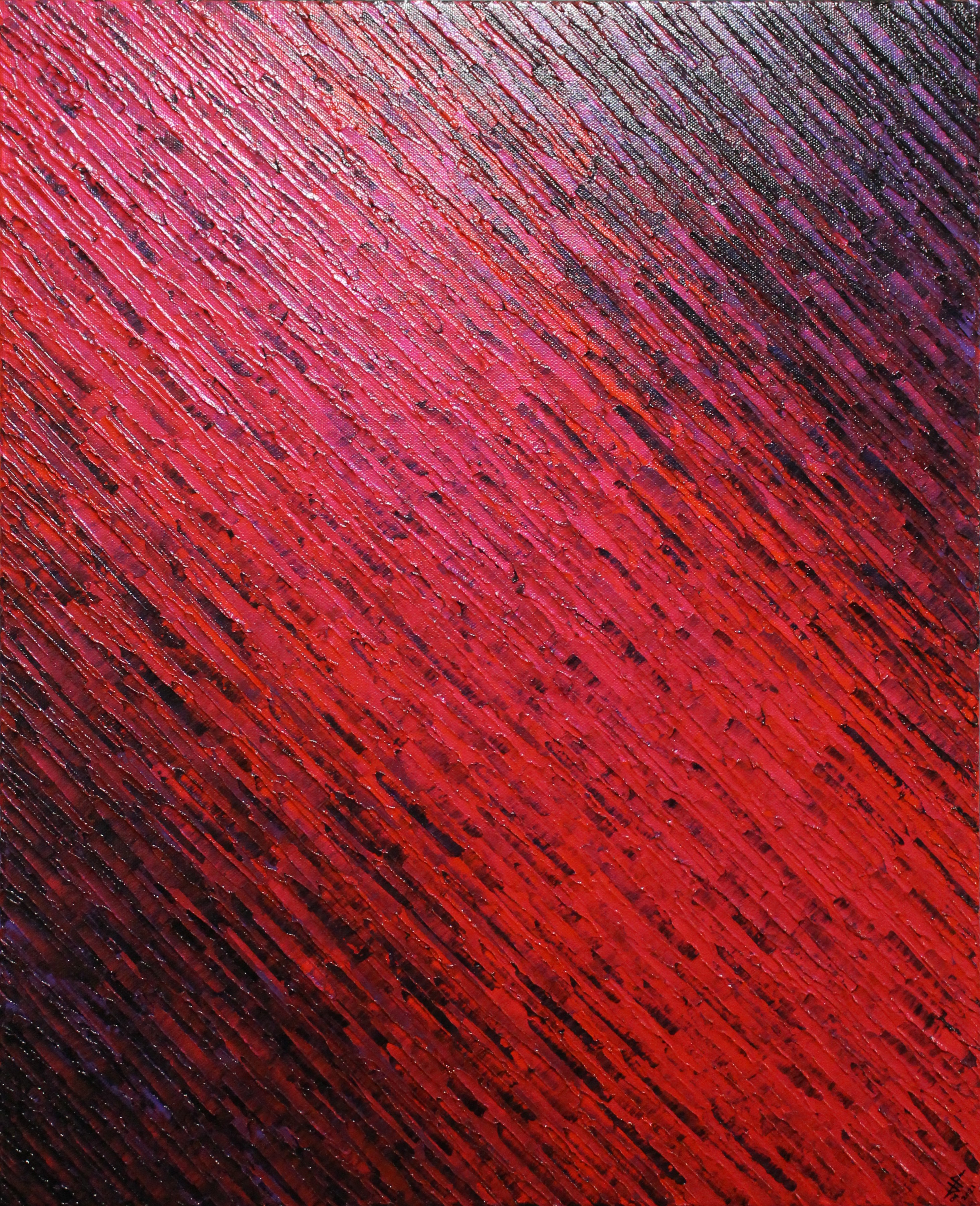 Jonathan Pradillon, Texture couteau rouge iridescente violette Jonathan Pradillon, Texture couteau rouge iridescente violette