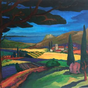 Painting, Village provençale, Patricia de Boysson