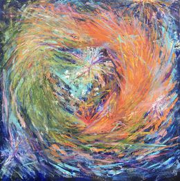 Painting, Dragon chasing the Fox, Fox chasing the Dragon, Olha Kizub