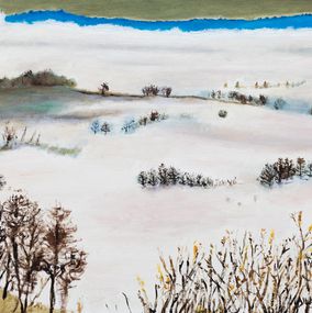 Gemälde, Brume matinale - série paysage rural, Philippe Maillebuau