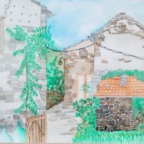 Gemälde, 13th Century Country home, Charlotte Lenssen