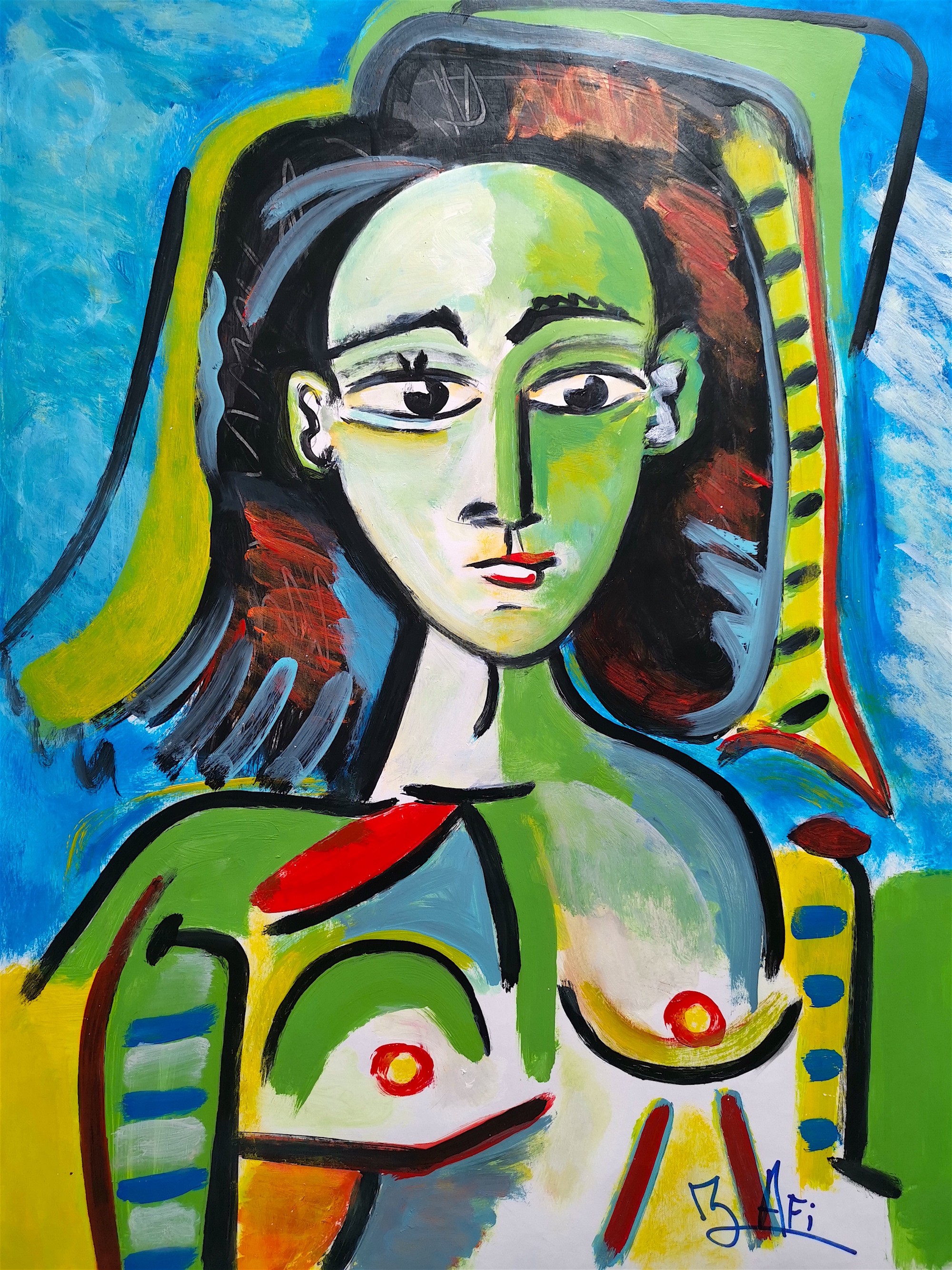 Zafi, Femme au visage vert Zafi, Femme au visage vert