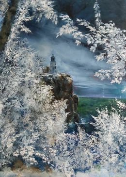 Peinture, Split Rock lighthouse, Alexandra Laskina
