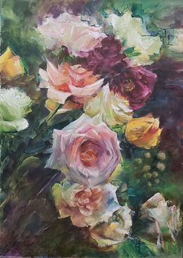 Peinture, Pink mozaic, Alexandra Laskina