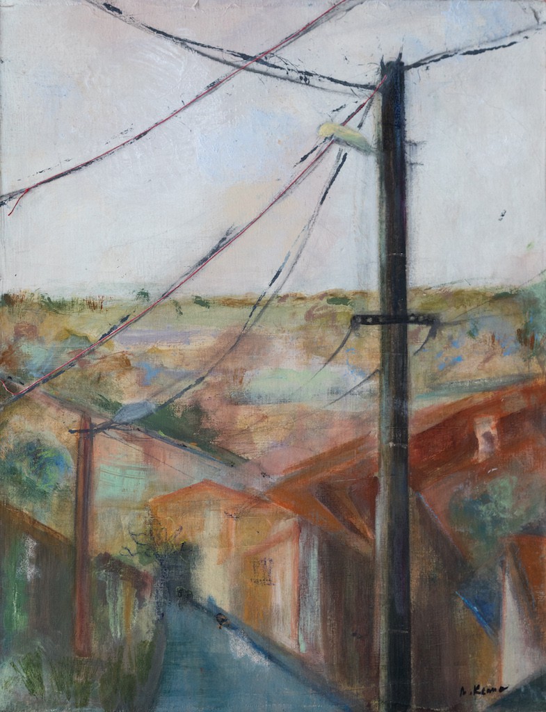 Anne-Marie Renno, Le pylône - série paysage rural Anne-Marie Renno, Le pylône - série paysage rural