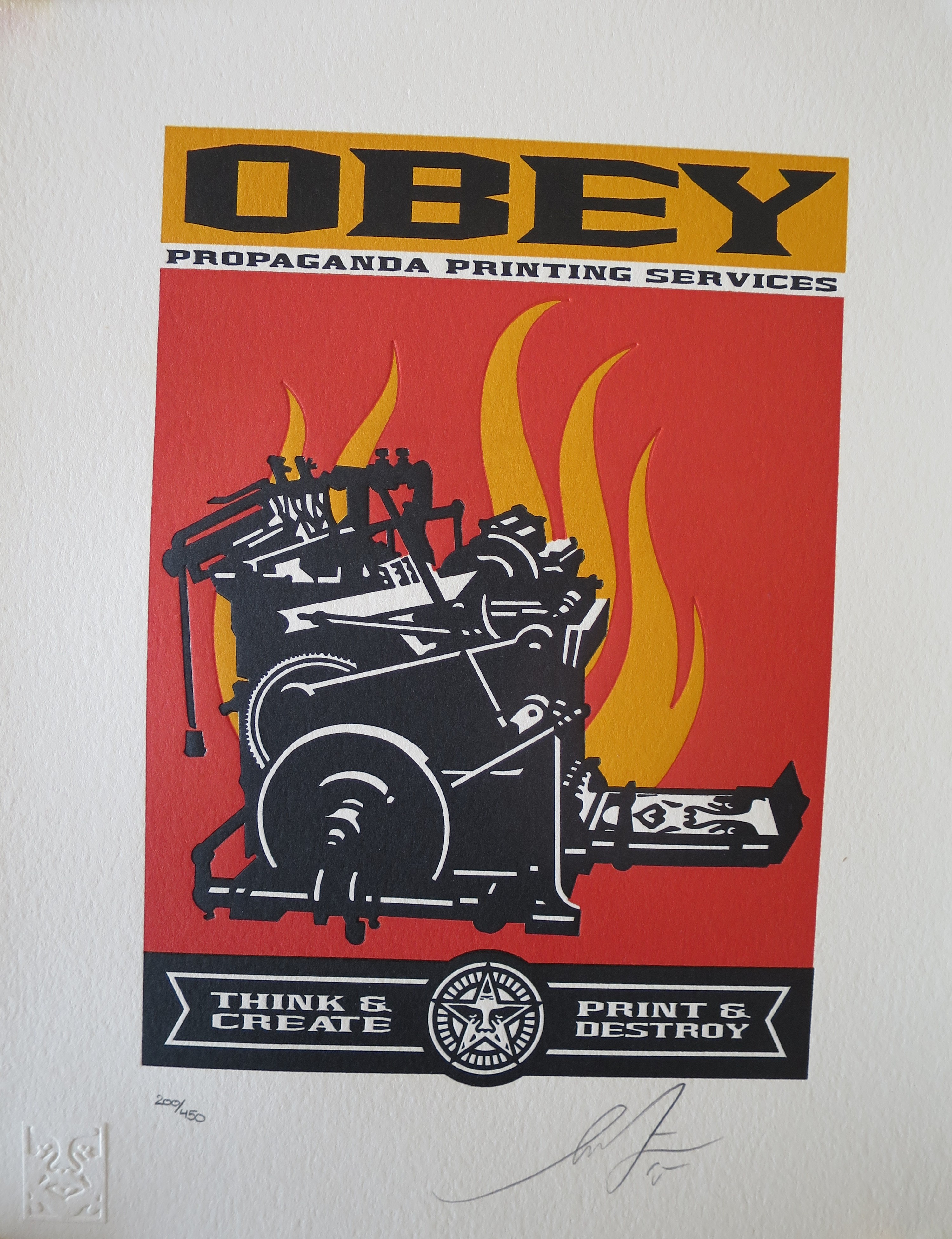 Shepard Fairey (Obey), Print and destroy Shepard Fairey (Obey), Print and destroy