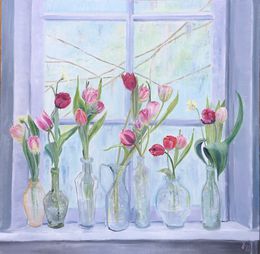 Peinture, Window to Spring, Series "Enjoyment of Color", Olha Kizub