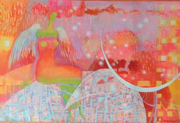 Peinture, Pink wind, Kateryna Lemesheva