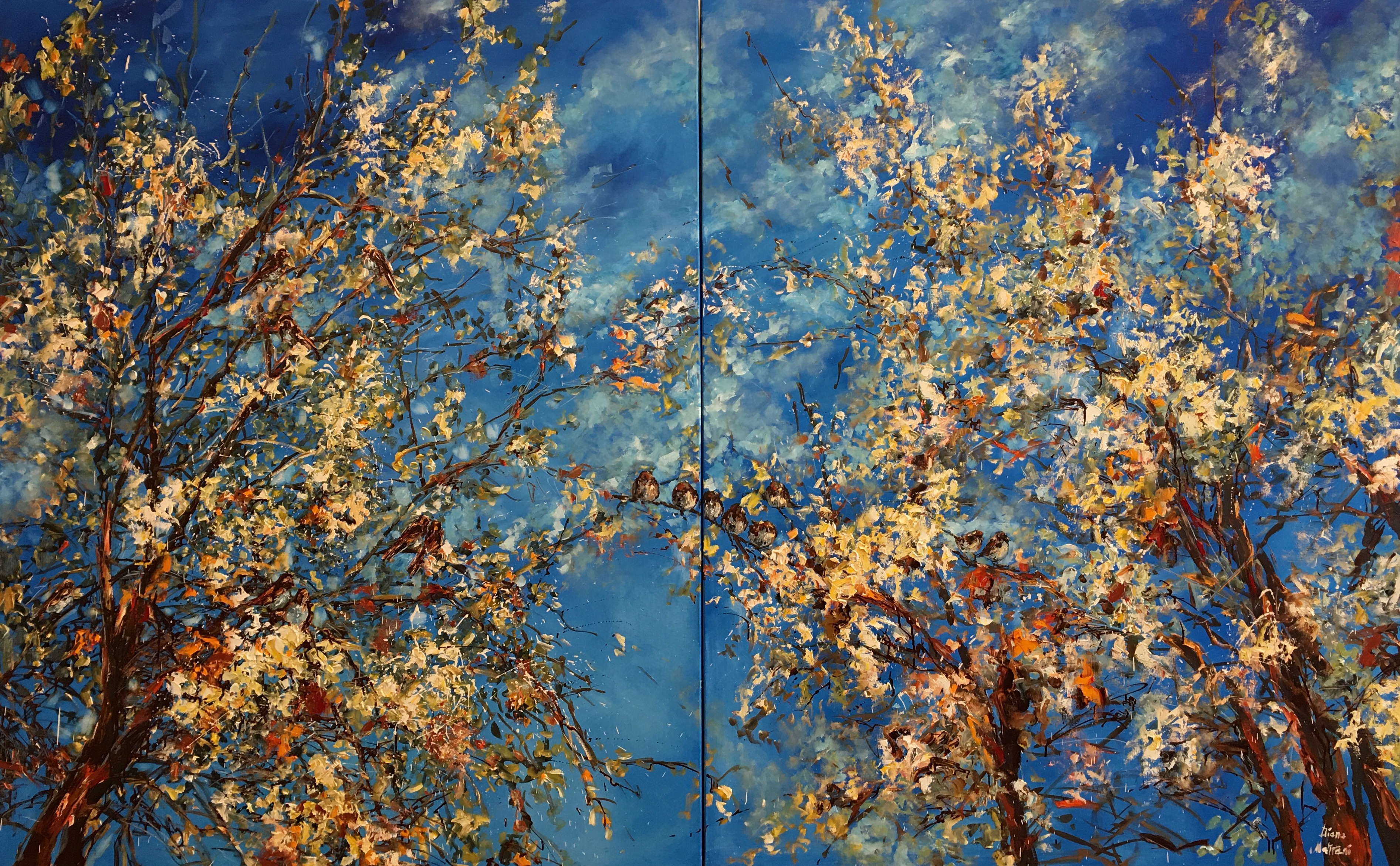 Diana Malivani, L'éveil. Diptych Diana Malivani, L'éveil. Diptych