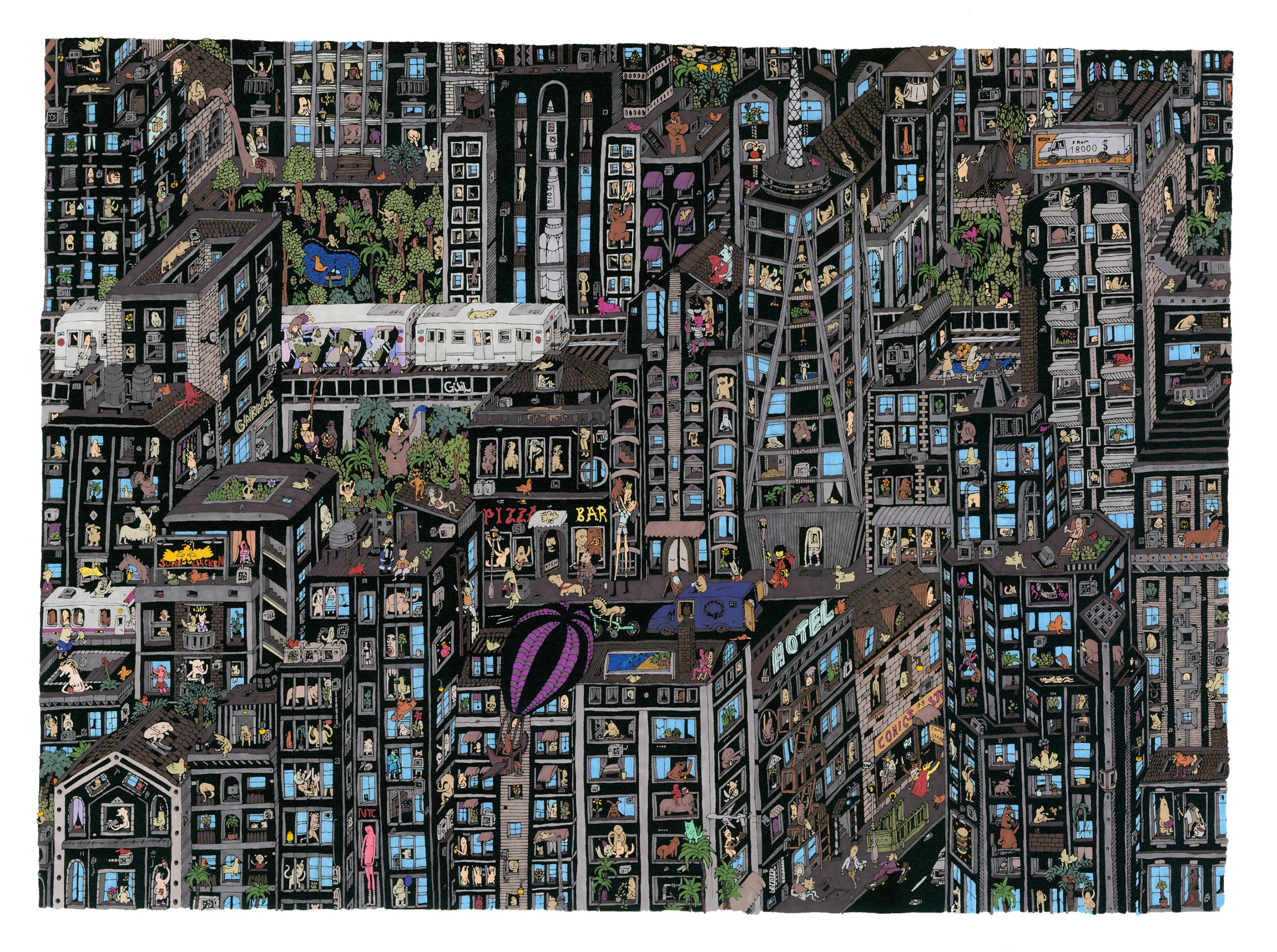 Guillaume Cornet, Purple Balloon Over Nyc Guillaume Cornet, Purple Balloon Over Nyc