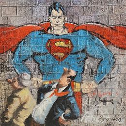 Pintura, Les Super-Héros, Superman, Thomas Bossard