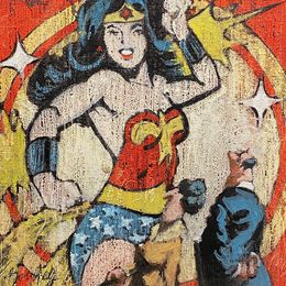 Gemälde, Les Super-Héros, Wonder Woman, Thomas Bossard