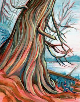 Painting, Cedar Roots, Kathleen Ney