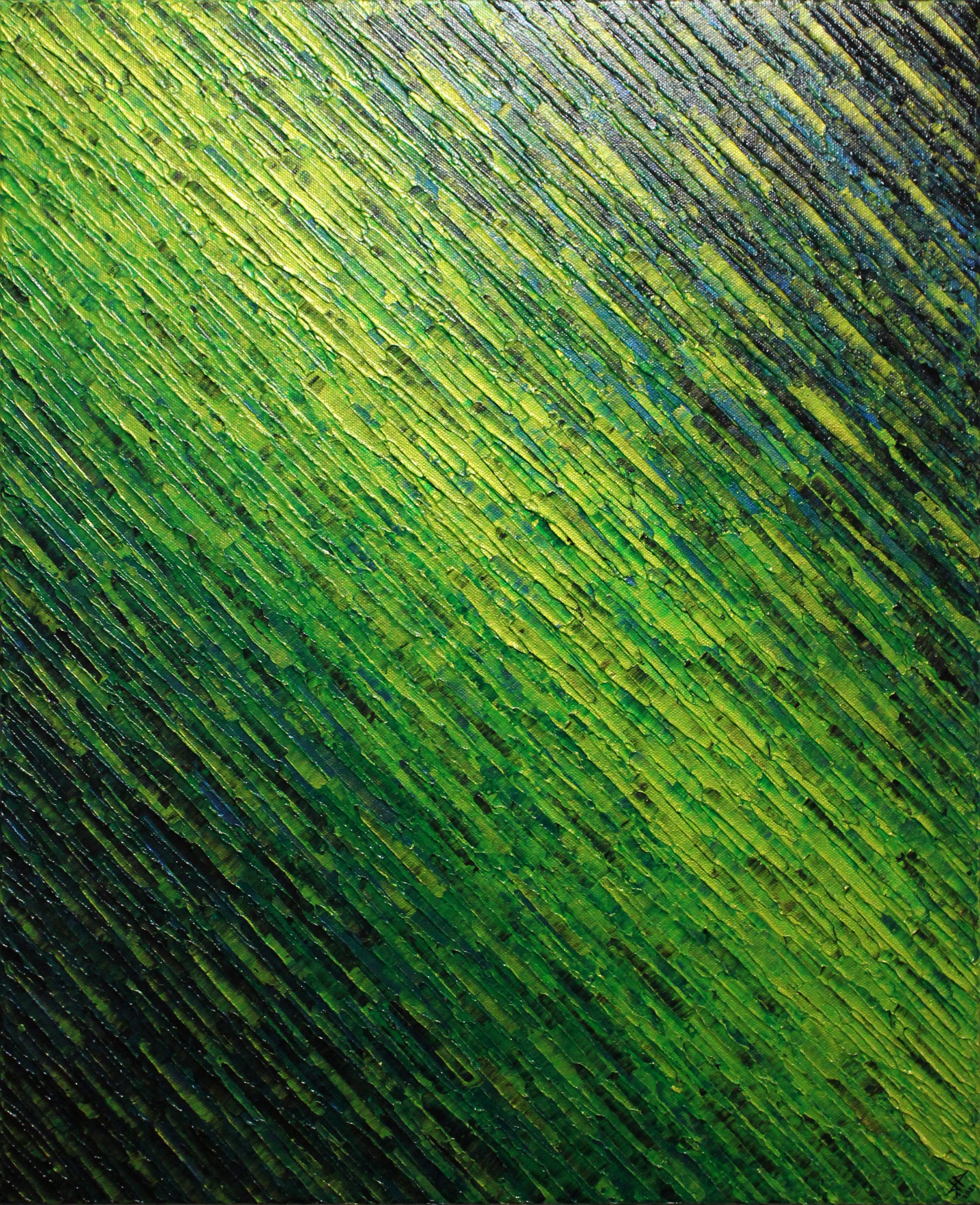 Jonathan Pradillon, Texture Couteau Verte Iridescente Jonathan Pradillon, Texture Couteau Verte Iridescente
