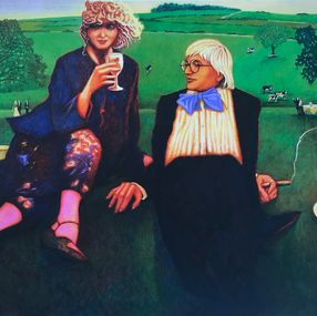 Pintura, David Hockney and Celia Birtwell, Bob Marchant