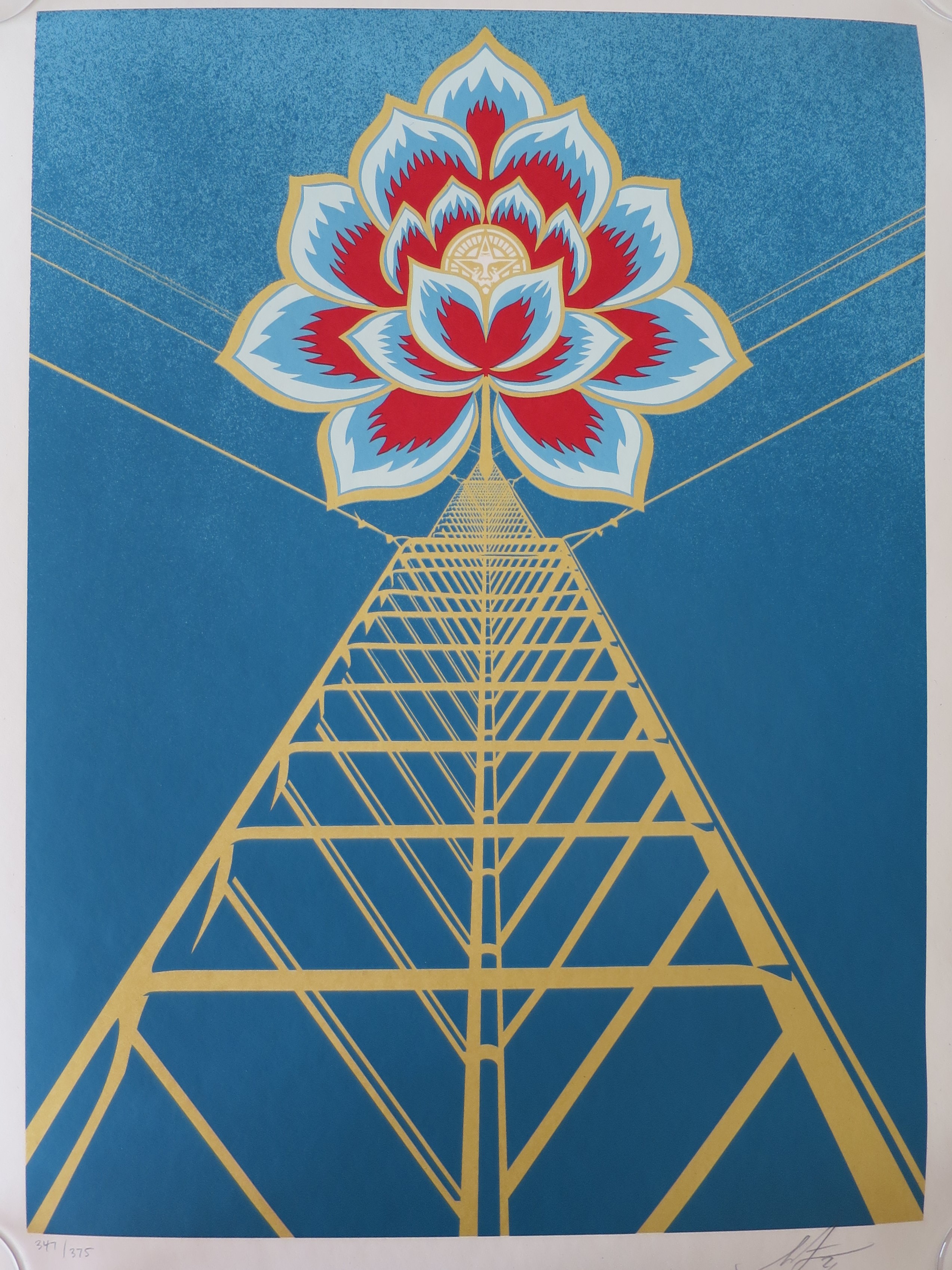 Shepard Fairey (Obey), Flower Power (Blue) Shepard Fairey (Obey), Flower Power (Blue)