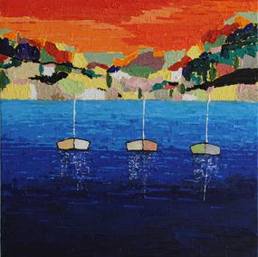 Peinture, Ciel rougissant, JPx