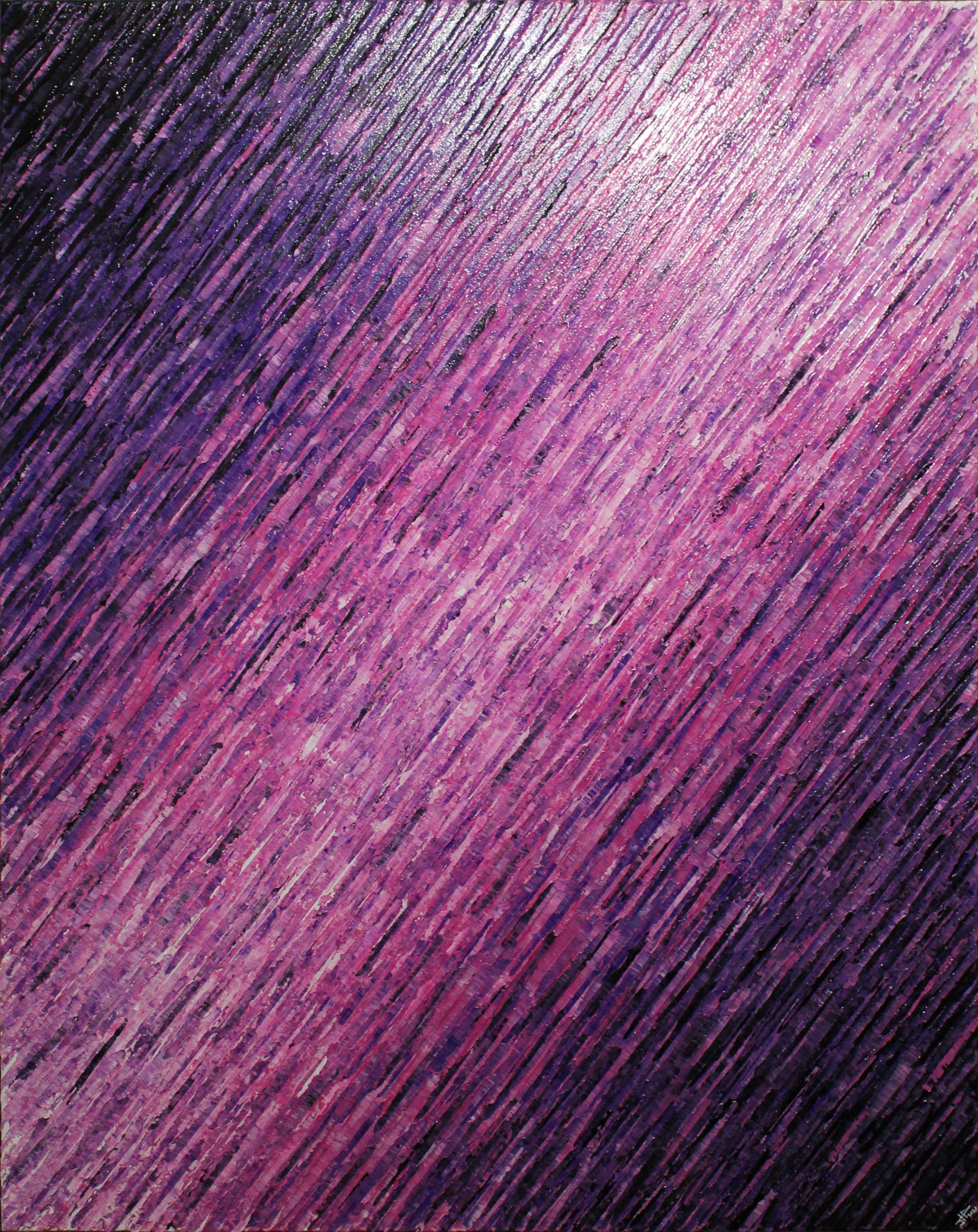 Jonathan Pradillon, Grande Texture Couteau Blanc Rose Violette Jonathan Pradillon, Grande Texture Couteau Blanc Rose Violette