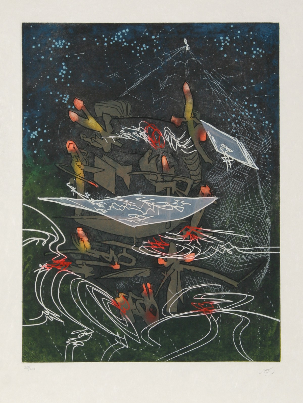 Roberto Matta, Untitled 6 from Hom'mere V - N'ous Portfolio Roberto Matta, Untitled 6 from Hom'mere V - N'ous Portfolio