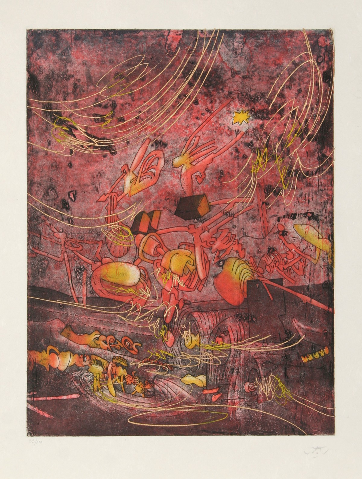 Roberto Matta, Untitled 8 from Hom'mere V - N'ous Portfolio Roberto Matta, Untitled 8 from Hom'mere V - N'ous Portfolio