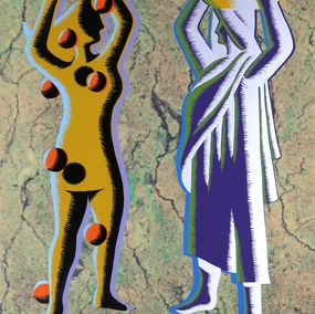 Édition, Two Cultures - Green, Mark Kostabi