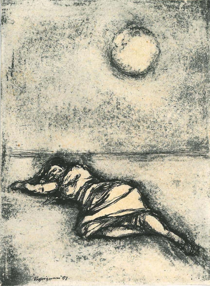 Renzo Vespignani, The Woman under a Full Moon Renzo Vespignani, The Woman under a Full Moon