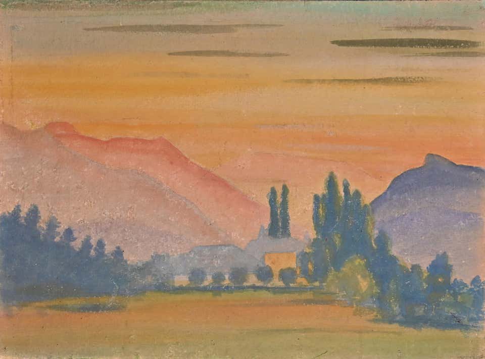 Jean-Raymond Delpech, Sunset in Mountain Jean-Raymond Delpech, Sunset in Mountain
