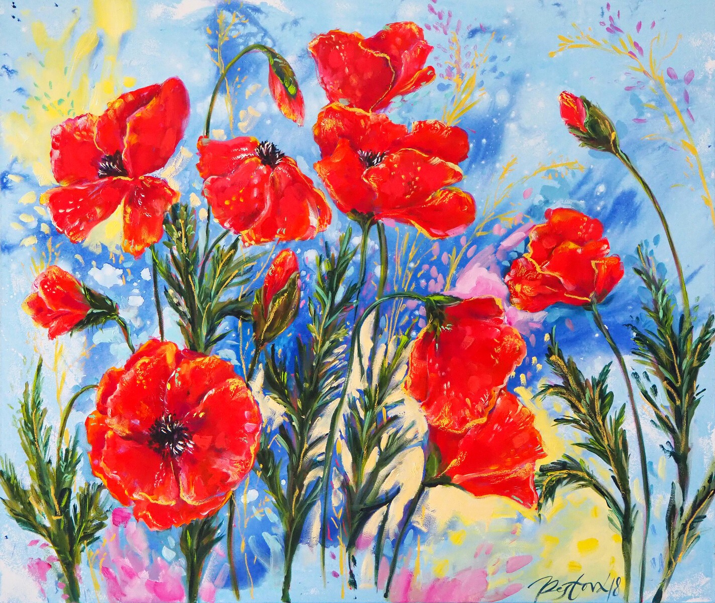 Jenya Pestova, Poppy field Jenya Pestova, Poppy field