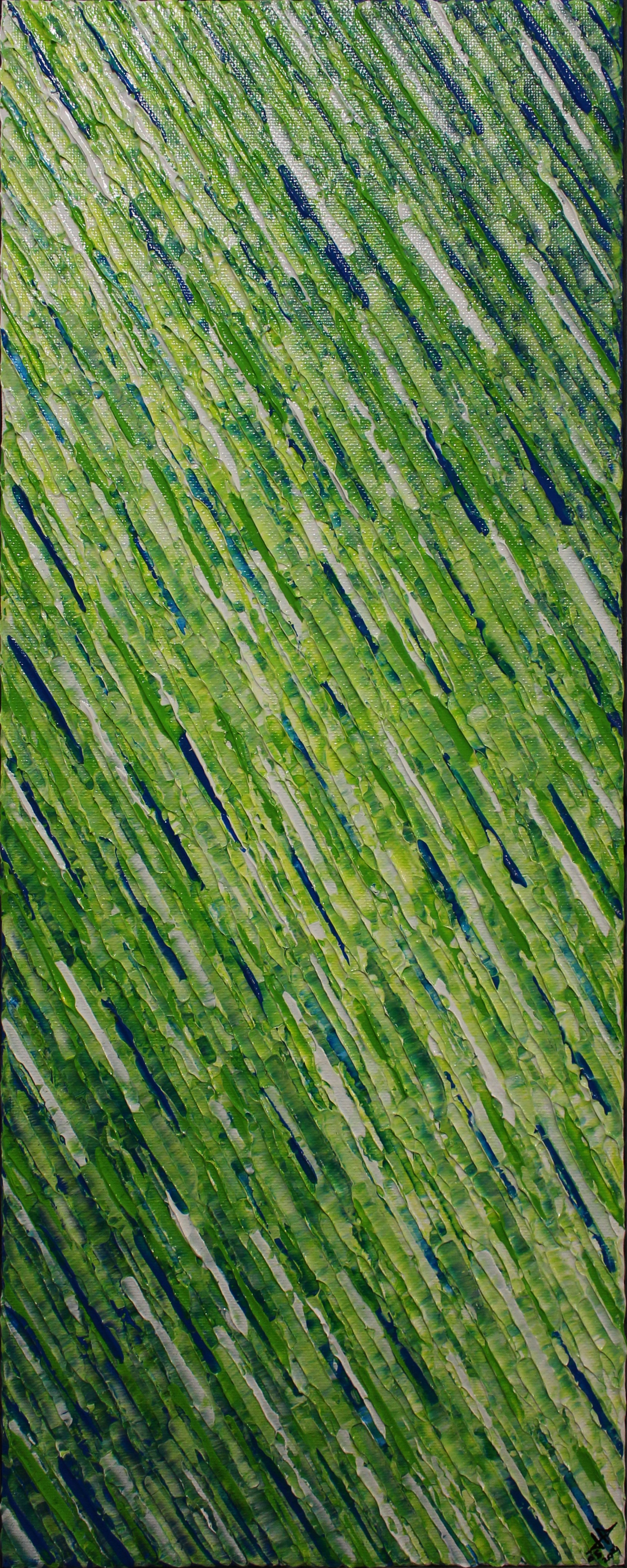 Jonathan Pradillon, Texture couteau blanc verte bleue Jonathan Pradillon, Texture couteau blanc verte bleue