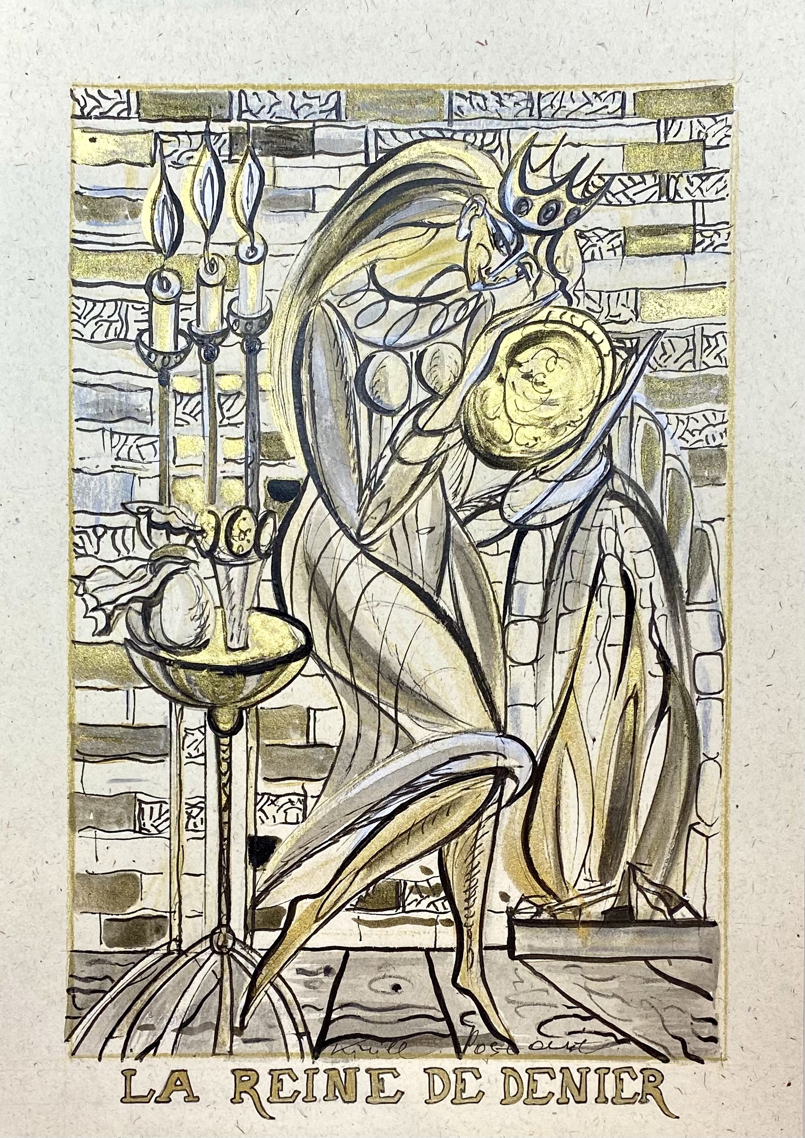 Kirill Postovit, The Queen Of Pentacles (La Reine De Denier) Kirill Postovit, The Queen Of Pentacles (La Reine De Denier)